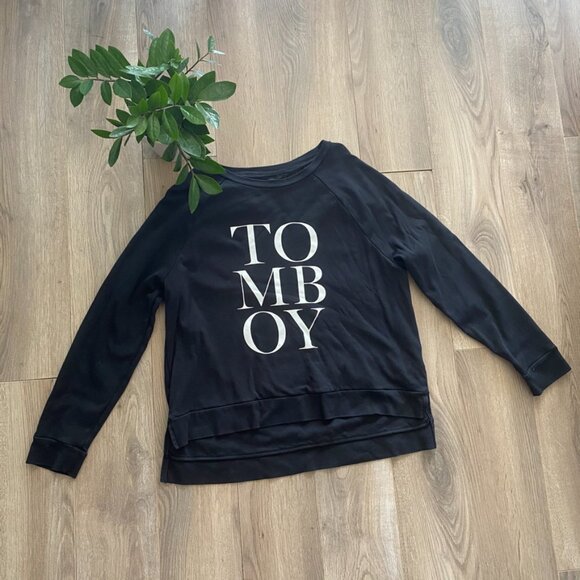 Banana Republic Black “Tomboy” Graphic Sweatshirt - Picture 3 of 10